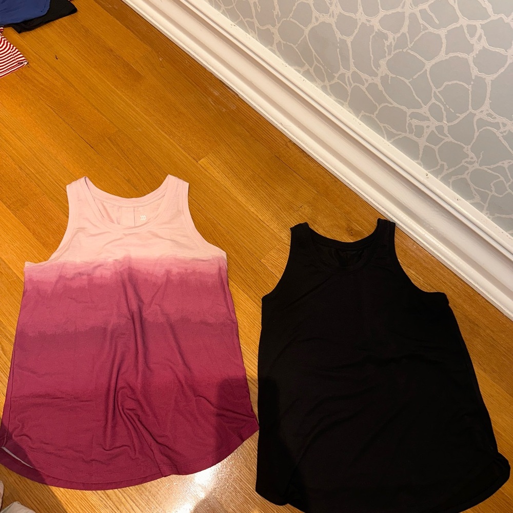 Pink and Black Tank Tops